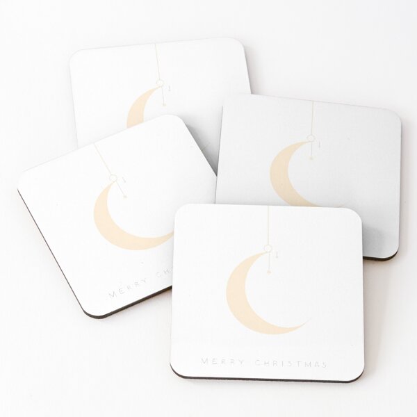 Item preview, Minimalist Merry Christmas Crescent Moon designed and sold by filou designs.