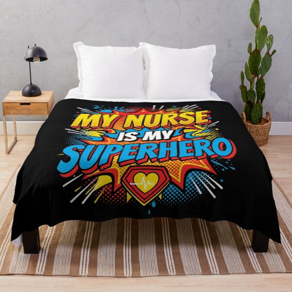 Item preview, My Nurse Is My Superhero Comic Pop Art EKG designed and sold by GCFULLA.