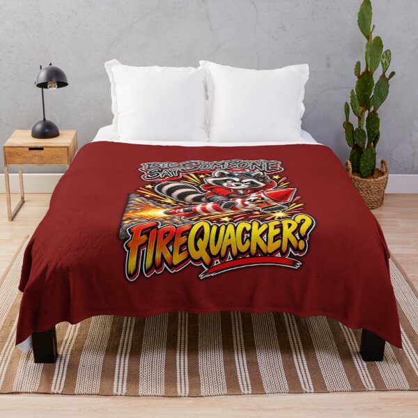 Item preview, Did Someone Say Firequacker? Funny Raccoon and Duck designed and sold by Creative-Sanc.