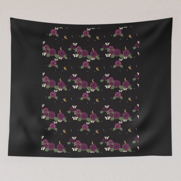 Item preview, Bloom In The Dark Gothic Florals Moth Moon Plum Roses T-Shirt designed and sold by Ember Lane Designs.