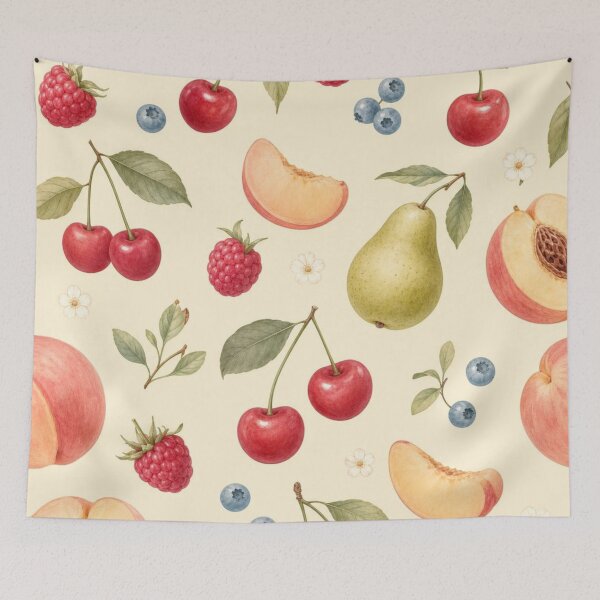 Item preview, Vintage Watercolor Fruit Garden Pattern designed and sold by LakLuxe studio .