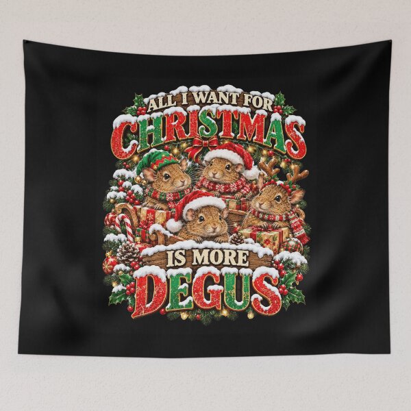 Item preview, All I Want for Christmas Is More Degus – Cute Funny Degu Christmas Design designed and sold by Imemewell.