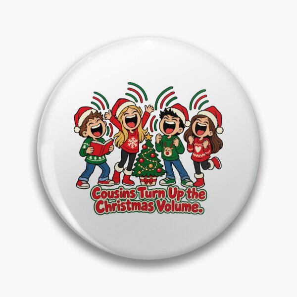 Item preview, Cousins Turn Up the Christmas Volume Funny Family Singing designed and sold by ThreadQuirk.