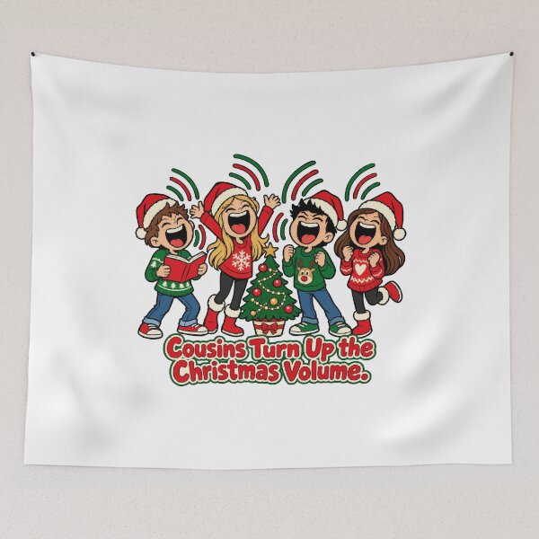 Item preview, Cousins Turn Up the Christmas Volume Funny Family Singing designed and sold by ThreadQuirk.