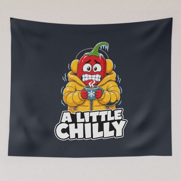 Item preview, A Little Chilly Funny Winter Pepper designed and sold by fadilow.