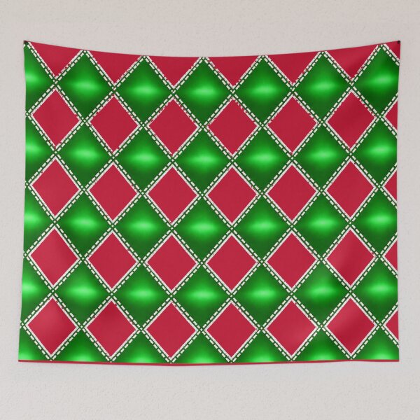 Item preview, Emerald Green Argyle Stitch Pattern designed and sold by annenambiro.