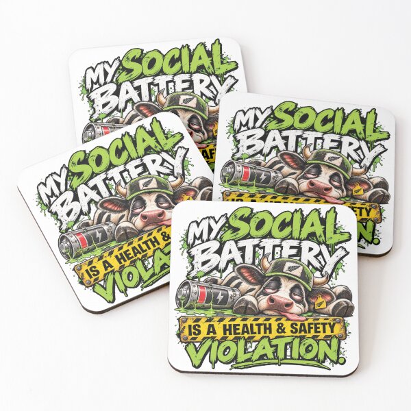 Item preview, My Social Battery Is a Health and Safety Violation designed and sold by Unsupervised Printing Co..