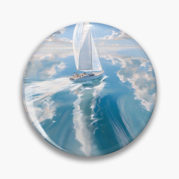 Item preview, Lone Sailboat on a Calm Bay designed and sold by VisionaryVeils.
