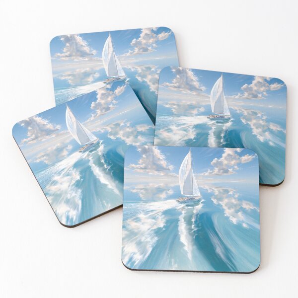 Item preview, Lone Sailboat on a Calm Bay designed and sold by VisionaryVeils.