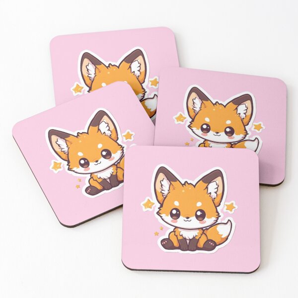 Item preview, Cute Kawaii Fox and bright stars designed and sold by MushArtist.