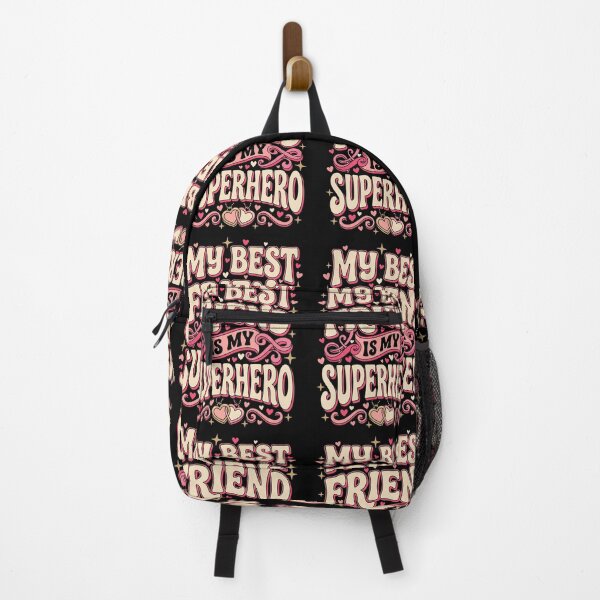Item preview, My Best Friend Is My Superhero Retro Typography designed and sold by GCFULLA.