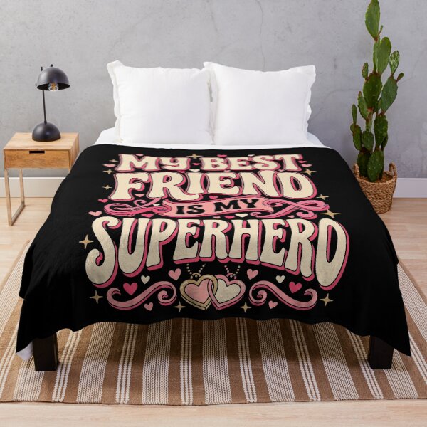 Item preview, My Best Friend Is My Superhero Retro Typography designed and sold by GCFULLA.