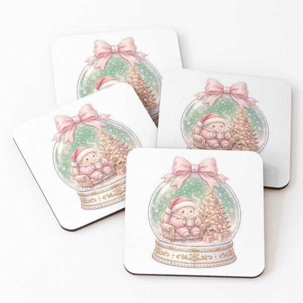 Item preview, Coquette Sad Santa Snow Globe - Pink Cozy Christmas designed and sold by PrettyCrypt.