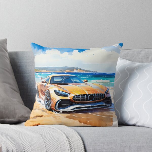 Item preview, Orange Performance Coupe on Sunny Coastal Beach designed and sold by RevUpDesign.