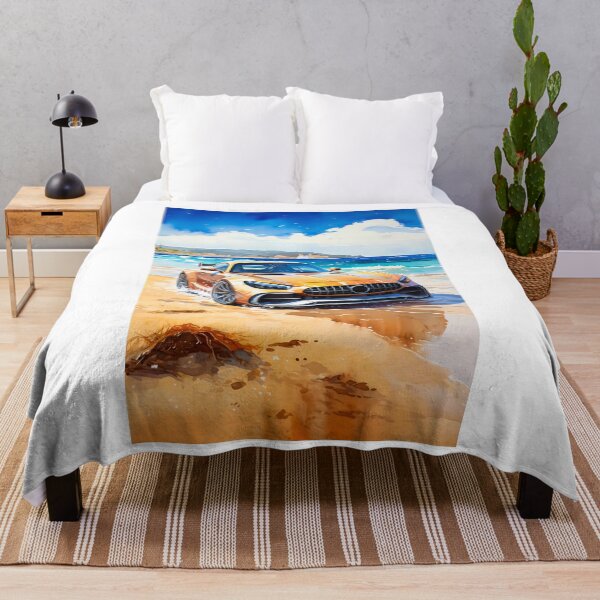 Item preview, Orange Performance Coupe on Sunny Coastal Beach designed and sold by RevUpDesign.