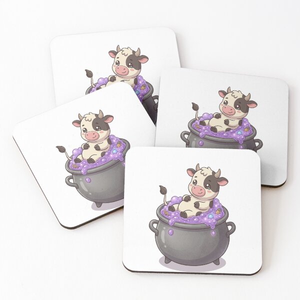 Item preview, Cute Cow In Magic Cauldron Bath designed and sold by Ella_Sketch.