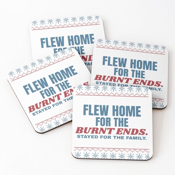 Item preview, Flew Home for the Burnt Ends Stayed for the Family Kansas City Christmas Shirt designed and sold by Dock & Diamond Co..