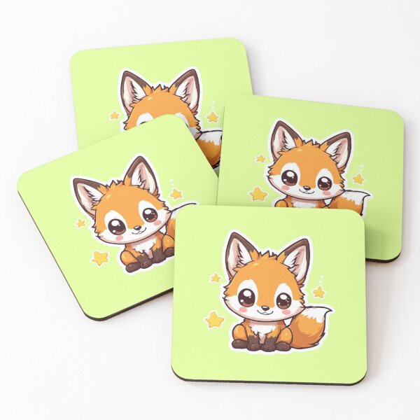 Item preview, Cute Kawaii Fox and bright stars designed and sold by MushArtist.
