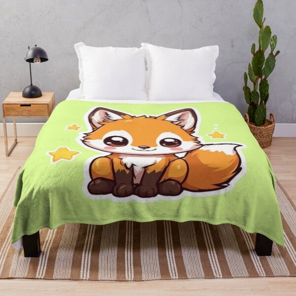Item preview, Cute Kawaii Fox and bright stars designed and sold by MushArtist.
