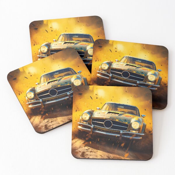 Item preview, Vintage Sports Coupe Racing Through Golden Dust designed and sold by RevUpDesign.