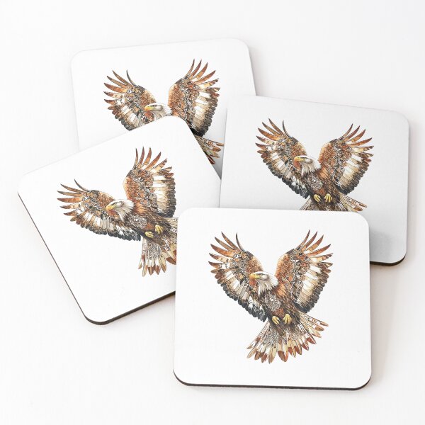 Item preview, Bald Eagle In Flight Vintage Illustration Patriotic Bird designed and sold by ThreadQuirk.