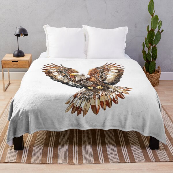 Item preview, Bald Eagle In Flight Vintage Illustration Patriotic Bird designed and sold by ThreadQuirk.