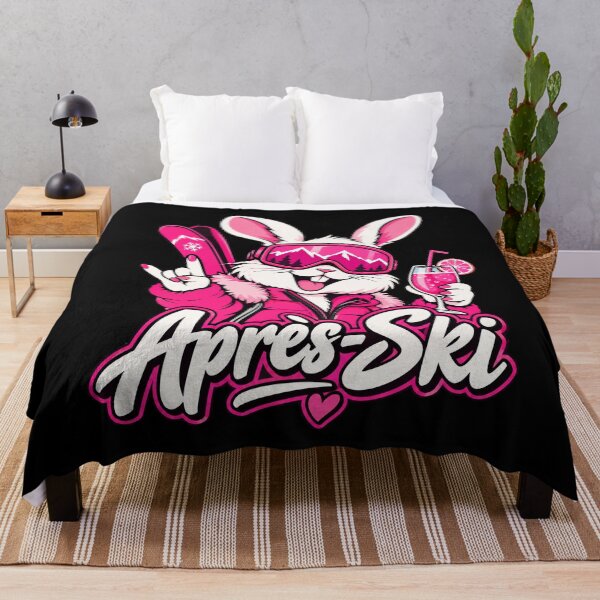 Item preview, Apres Ski Party Bunny Pink Ski Holiday designed and sold by Loona97.