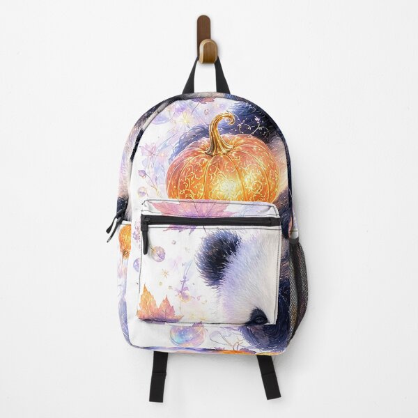 Item preview, Surreal Ethereal Panda with Glowing Pumpkins – Magical Halloween Art designed and sold by MFMart.