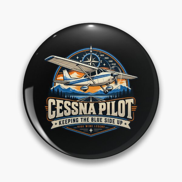 Item preview, Cessna Pilot Keeping the Blue Side Up – High Wing Legend Vintage Aviation designed and sold by getpressedshirt.