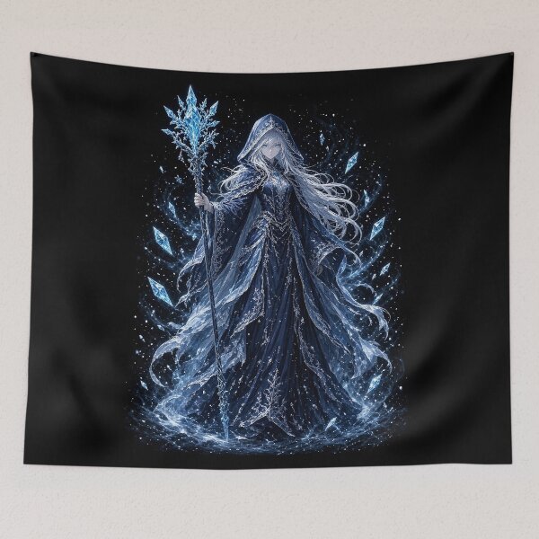 Item preview, Frost Witch Ice Sorceress Dark Fantasy All Over Print designed and sold by Ember Lane Designs.