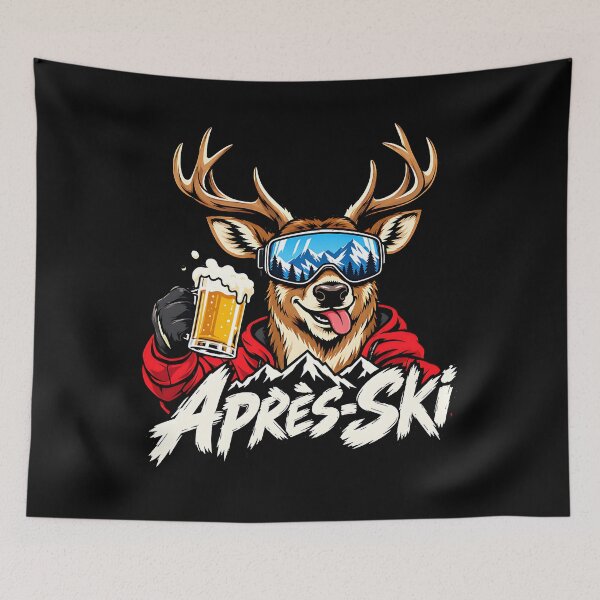 Item preview, Après-ski deer beer ski goggles mountains party designed and sold by Loona97.