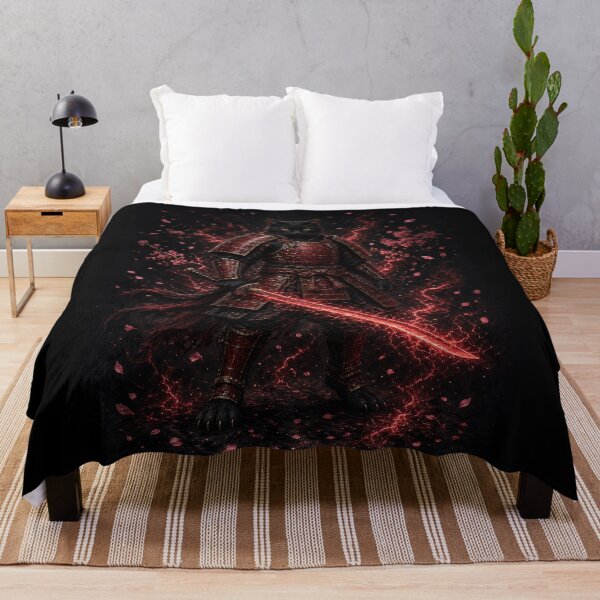 Item preview, Samurai Cat Warrior Crimson Katana All Over Print designed and sold by Ember Lane Designs.
