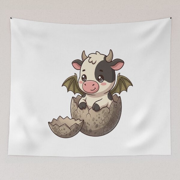 Item preview, Cute Baby Cow Hatching Egg designed and sold by Ella_Sketch.