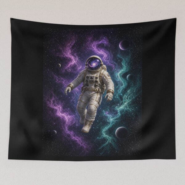 Item preview, Cosmic Astronaut Galaxy Nebula All Over Print designed and sold by Ember Lane Designs.