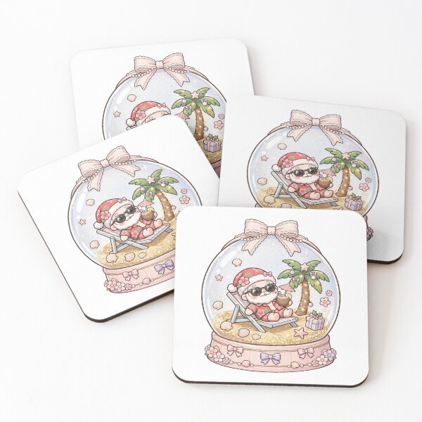 Item preview, Tropical Santa on Vacation Snow Globe - Beach Christmas designed and sold by PrettyCrypt.