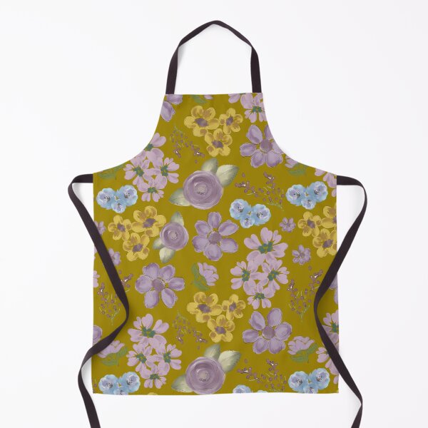 Item preview, Lavender Floral Bloom Olive Gold Seamless Pattern designed and sold by ​Jyoti Digital Artist.