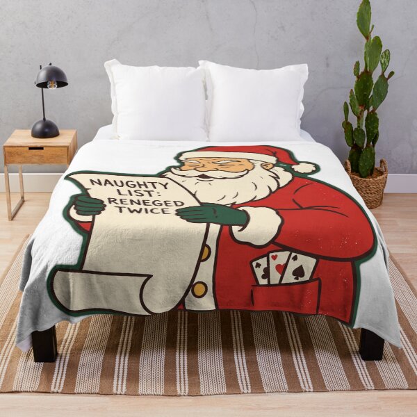 Item preview, Naughty List: Reneged Twice - Funny Euchre Santa designed and sold by Minted-Moods.