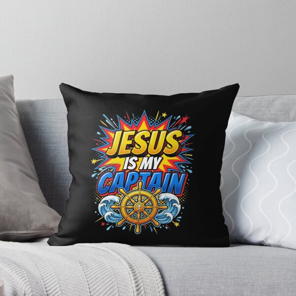 Item preview, Jesus Is My Captain Nautical Comic Pop Art Cross designed and sold by GCFULLA.