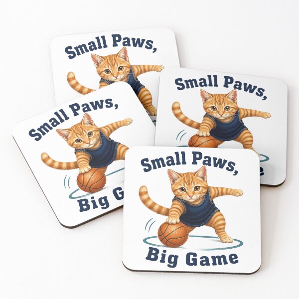 Item preview, Orange Tabby Basketball Cat – Small Paws, Big Game designed and sold by PurrBloom Studio.