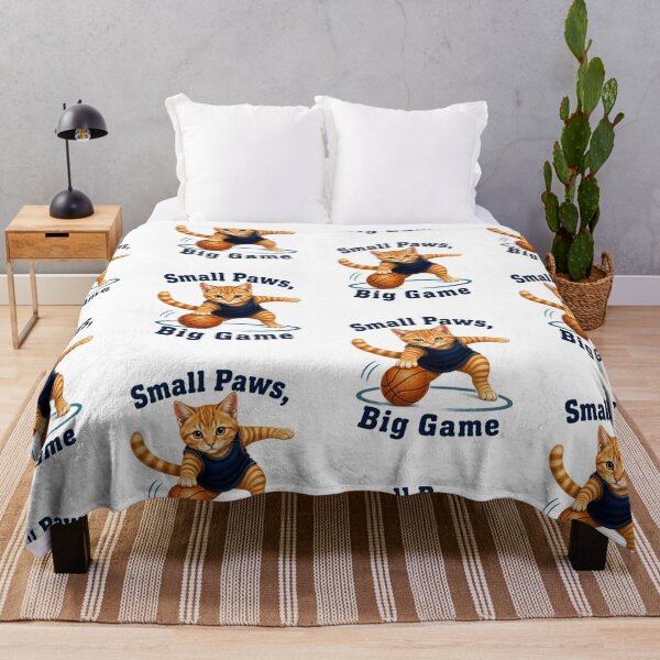 Item preview, Orange Tabby Basketball Cat – Small Paws, Big Game designed and sold by PurrBloom Studio.