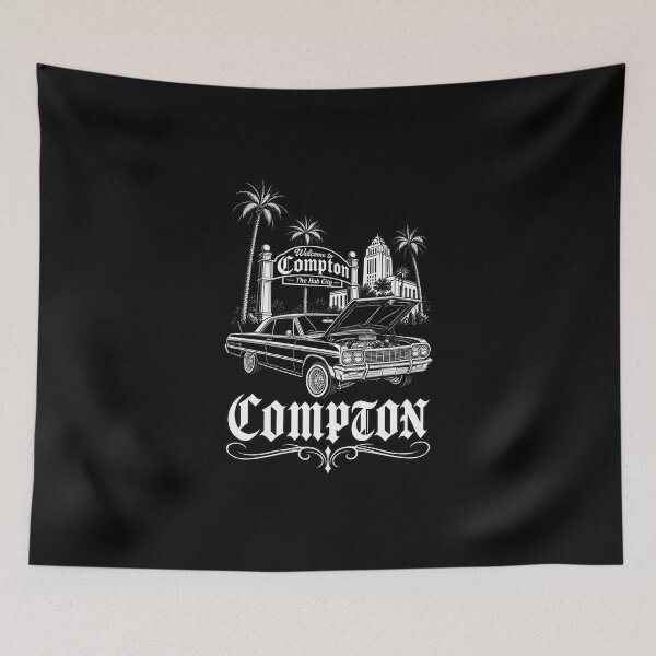 Item preview, Compton Lowrider Impala Style West Coast Urban Scene designed and sold by SuperFreshArt.