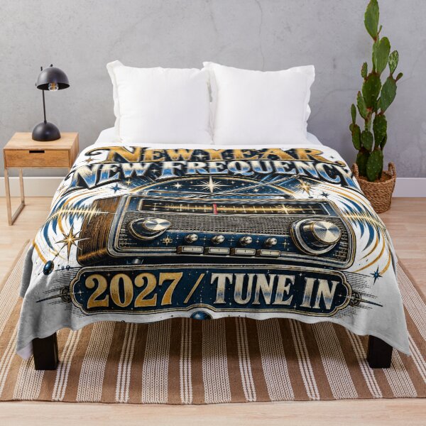 Item preview, New Year New Frequency 2027 Retro Radio Nostalgia Graphic designed and sold by pradeepvisuals.