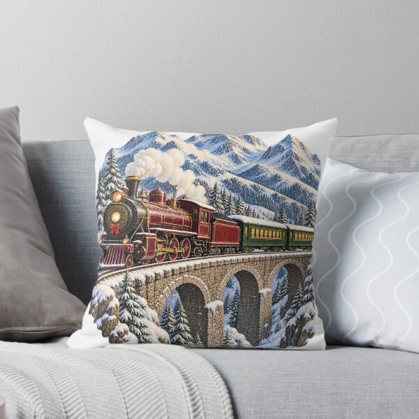 Item preview, Mountain Holiday Express – Festive Alpine Steam Train designed and sold by narinzoon.