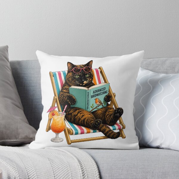Item preview, Summer Reading: Advanced Birdwatching for Cats designed and sold by EllieGantDesign.