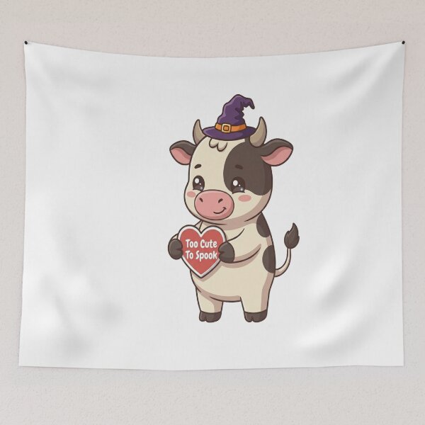 Item preview, Cute Witch Cow Too Cute To Spook    designed and sold by Ella_Sketch.