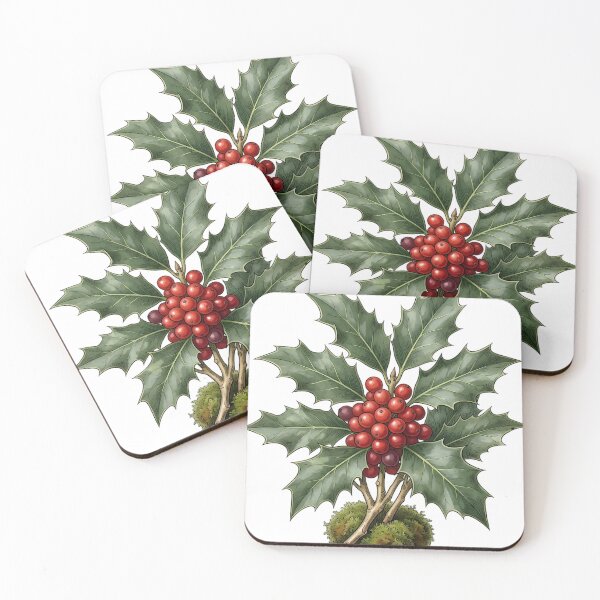 Item preview, Vintage Naturalist Holly Berries - Antique Winter Botanical Plate designed and sold by Catch333.