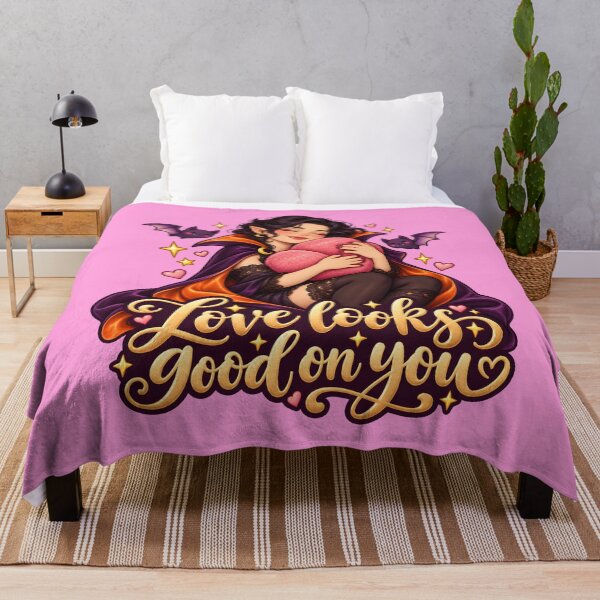 Item preview, Cozy self-love vampire with heart cushion designed and sold by DreamagineArtDesign.