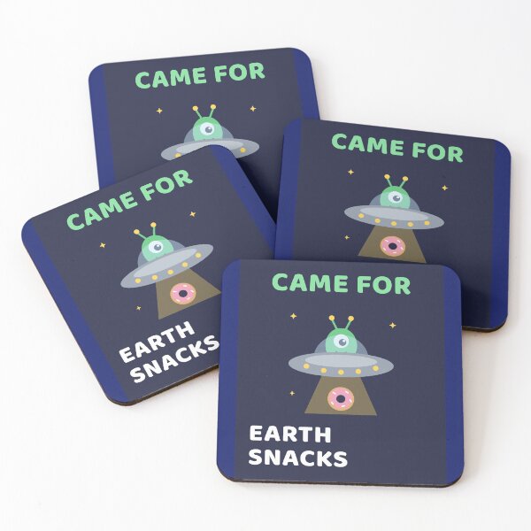 Item preview, Came For Earth Snacks Funny UFO Alien designed and sold by DeMarcoos.