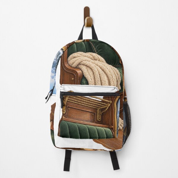 Item preview, Cozy Reading Carriage with Snowy Mountain View designed and sold by narinzoon.