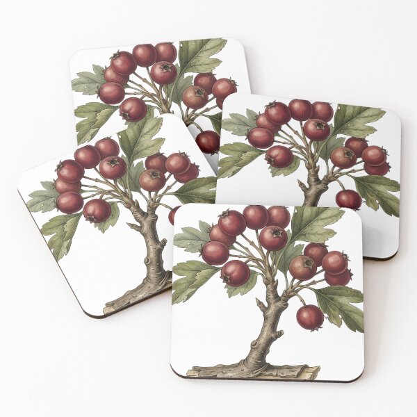 Item preview, Vintage Naturalist Hawthorn Berries - Antique Winter Botanical Plate designed and sold by Catch333.